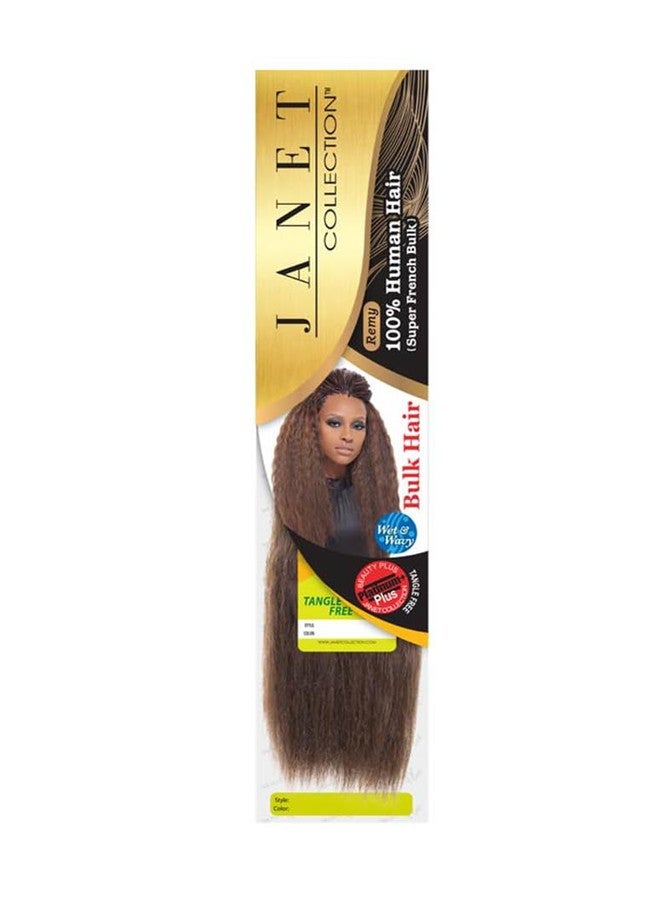 Janet Collection Human Hair Braids Super French Bulk 18" (1B) - Image 1